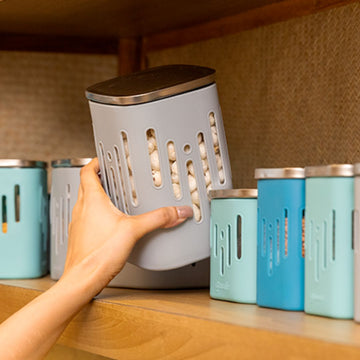 kitchen glass containers with silicone sleeve