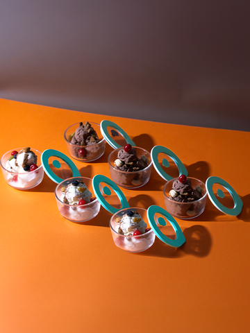 Essential Six Combo of Microwave-safe Borosilicate Glass Bowls with Airtight Lid - (6x250ml)