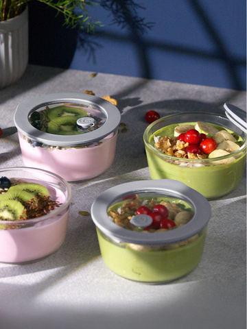 All-Rounder Bowl Set of 4 for Mixing & Serving with Airtight Lid and Airvent - (4x500ml)