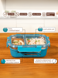 Glasafe 2 Compartment Glass Lunch Box For Office