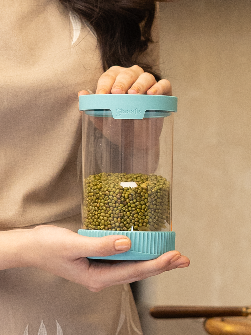 1000ml Multipurpose Borosilicate Glass Jar for Kitchen Use, Mellow Mist