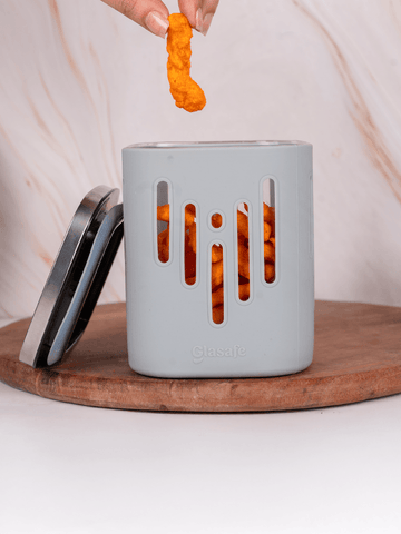 Glasafe snacks container, BPA-free glass storage box