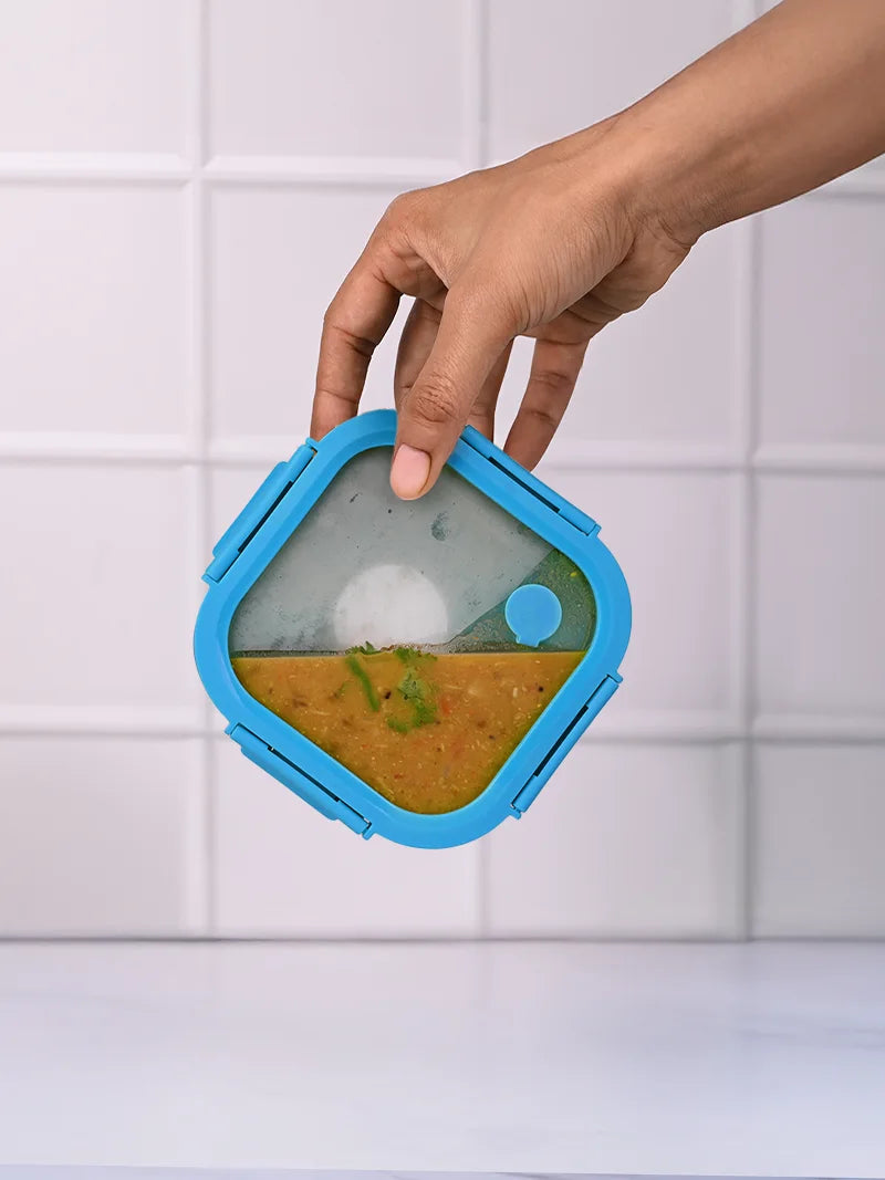 spill-proof glass tiffin