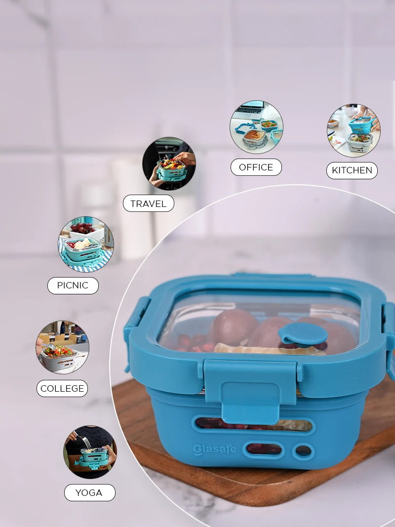 glass tiffin box for outdoors