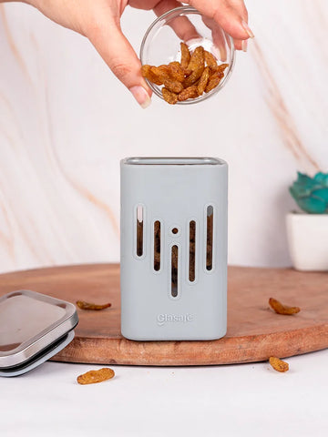 Borosilicate Glass Kitchen Container with Silicone Sleeve 250ml - Soothing Slate