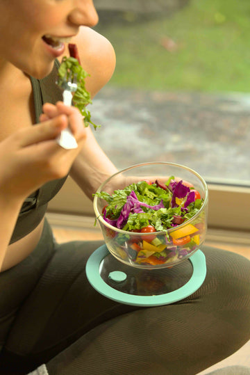 borosilicate glass bowl with lid