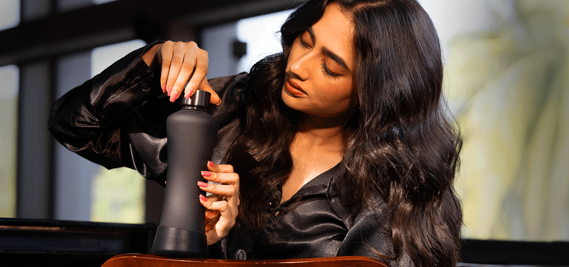 Designer Glass Water Bottle