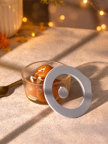 Glasafe 250ml Microwave-Safe Borosilicate Glass Bowl with Lid, Soothing Slate