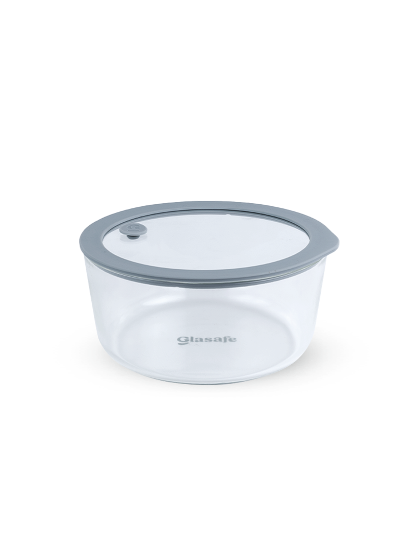 Large Borosilicate Glass Serving Bowl with Leak-proof Lid – 1600ml
