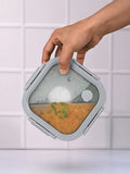 100% spill-proof clip lock glass tiffin box