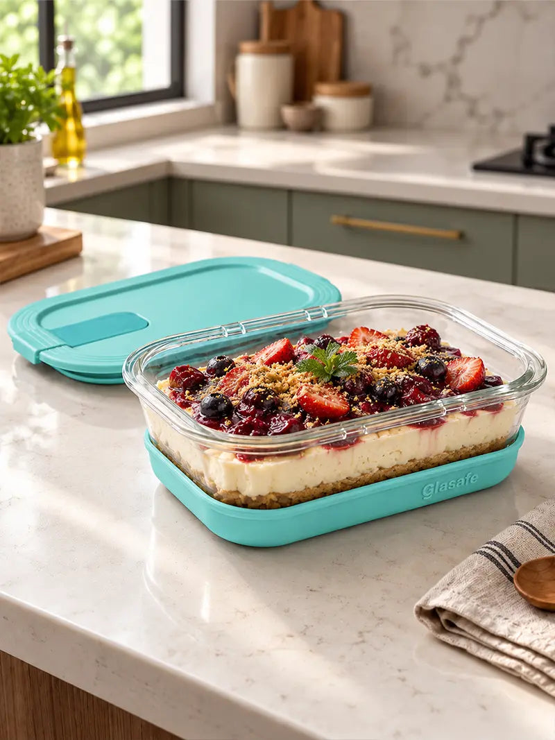 Snap ’N’ Seal Glass Fridge Storage Containers with airtight lid
