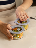borosilicate glass bowls with lid and air-vent 250ml