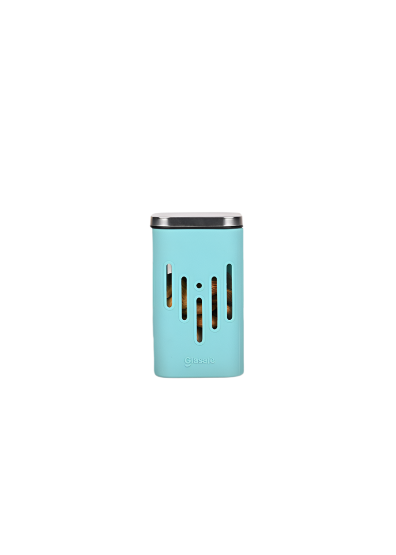 Borosilicate Glass Kitchen Container with Airtight Lid & Silicone Sleeve, 250ml - Mellow Mist