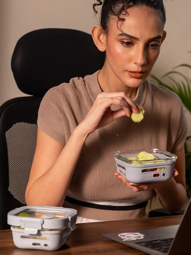 Glass tiffin boxes for office and travel