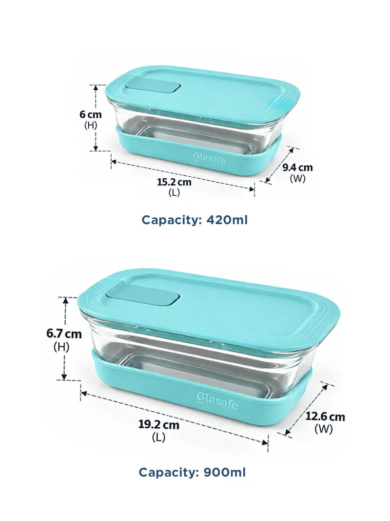 Snap ’N’ Seal Glass Fridge Storage Containers with airtight lid