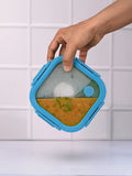 Spill-proof, airtight clip lock glass lunch box