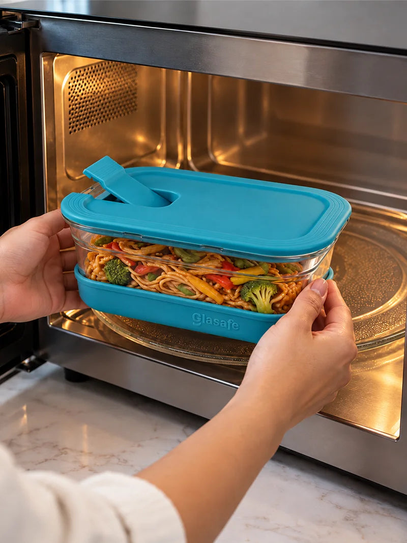 Snap ’N’ Seal Glass Meal Prep Containers With Vaccum Sealed Airtight lid.