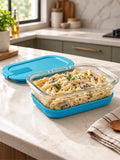 Snap ’N’ Seal Glass Meal Prep Containers With Vaccum Sealed Airtight lid.