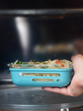 Glasafe 2 Compartment Glass Lunch Box For Office ,mellow mist