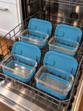 Snap ’N’ Seal Glass Meal Prep Containers With Vaccum Sealed Airtight lid.