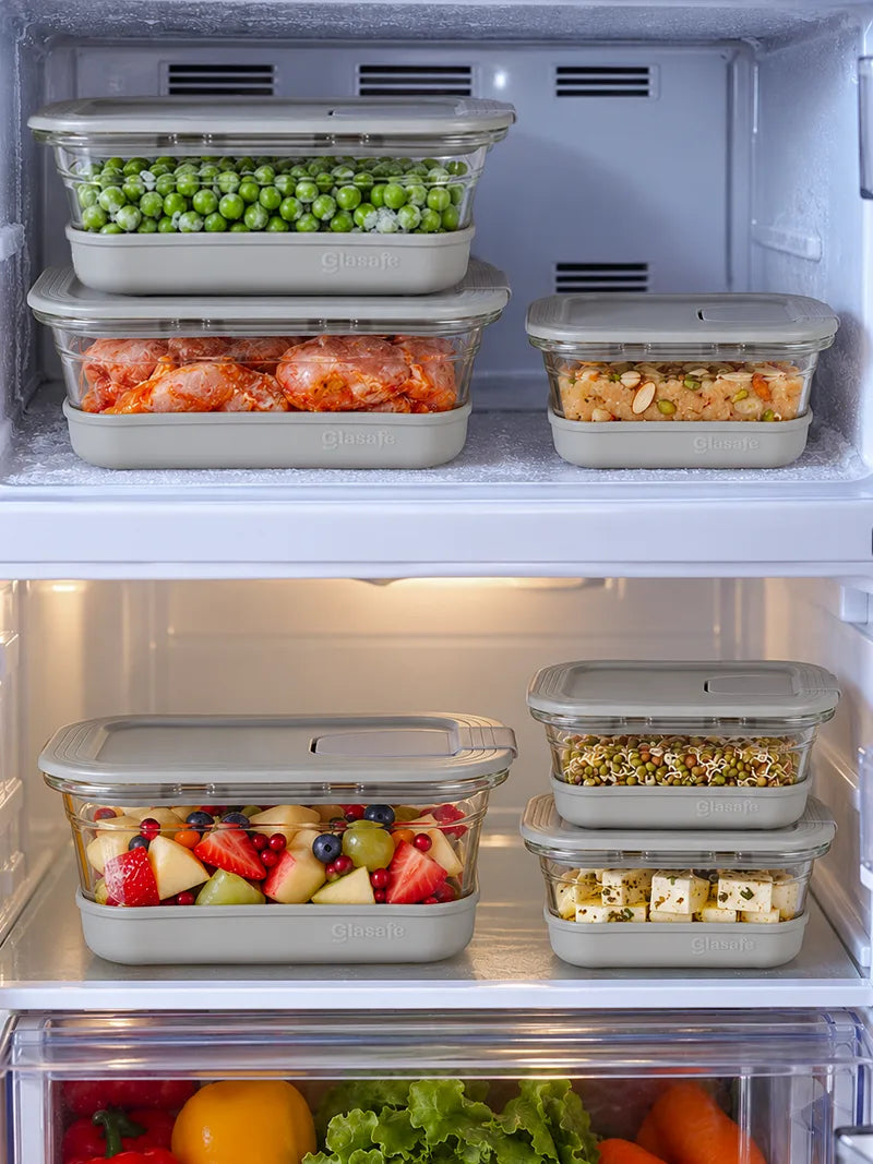 Glasafe Glass Fridge storage containers with airtight lids