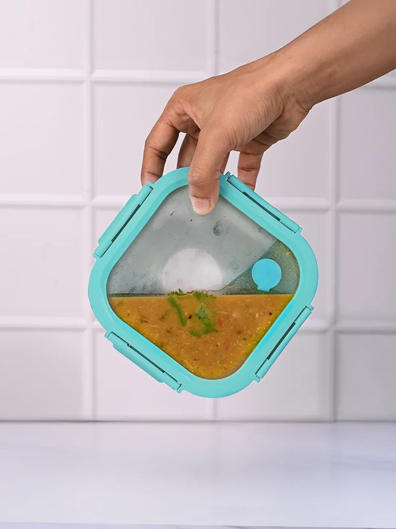 sill-proof glass tiffin box for office and travel