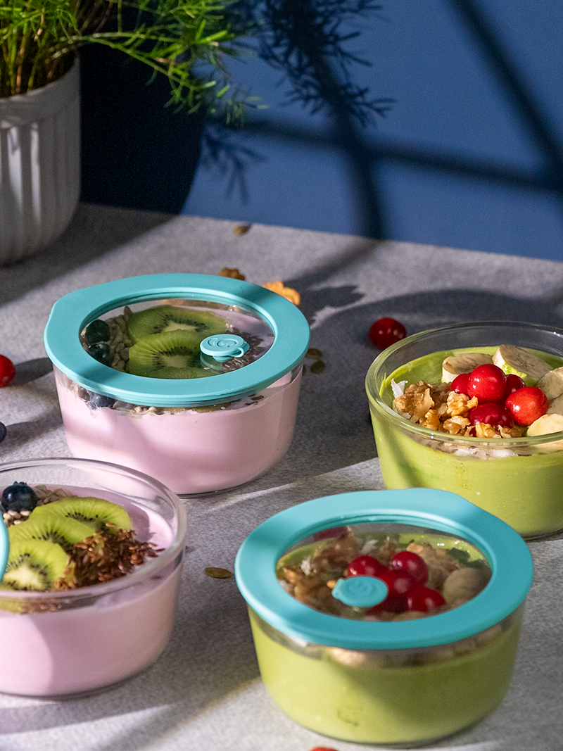 All-Rounder Bowl Set of 4 for Mixing & Serving with Airtight Lid and Airvent - (4x500ml)