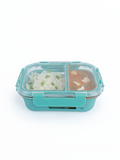Glasafe 2 Compartment Glass Lunch Box For Office ,mellow mist