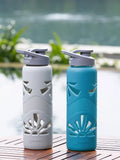 Set of borosilicate glass water bottles in 750ml
