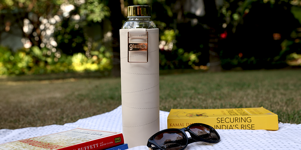 Glasafe glass bottle with vegan leather coverslider_item_cby3xx