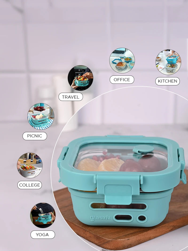 borosilicate glass lunch box